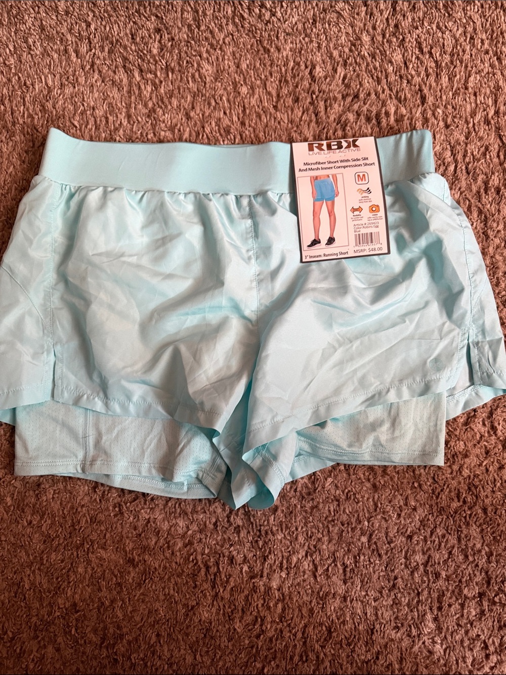 Light Blue Women's Running Shorts